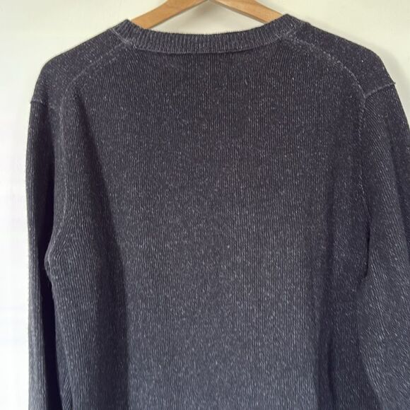 Banana Republic‎ Men's Italian Yarn Wool Sweater Large Black Merino Blend - Picture 8 of 9